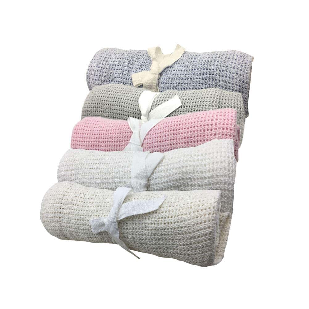 FC Fancy Soft Cotton Crochet Hole Thin Summer Wrap Baby Knitted Blanket Toddler Kids Back Ceat Cover Baby Crib Cover (photo 2)
