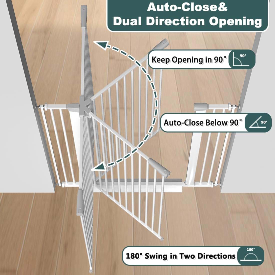 Qonimm Extra Tall Cat Gate For Doorways