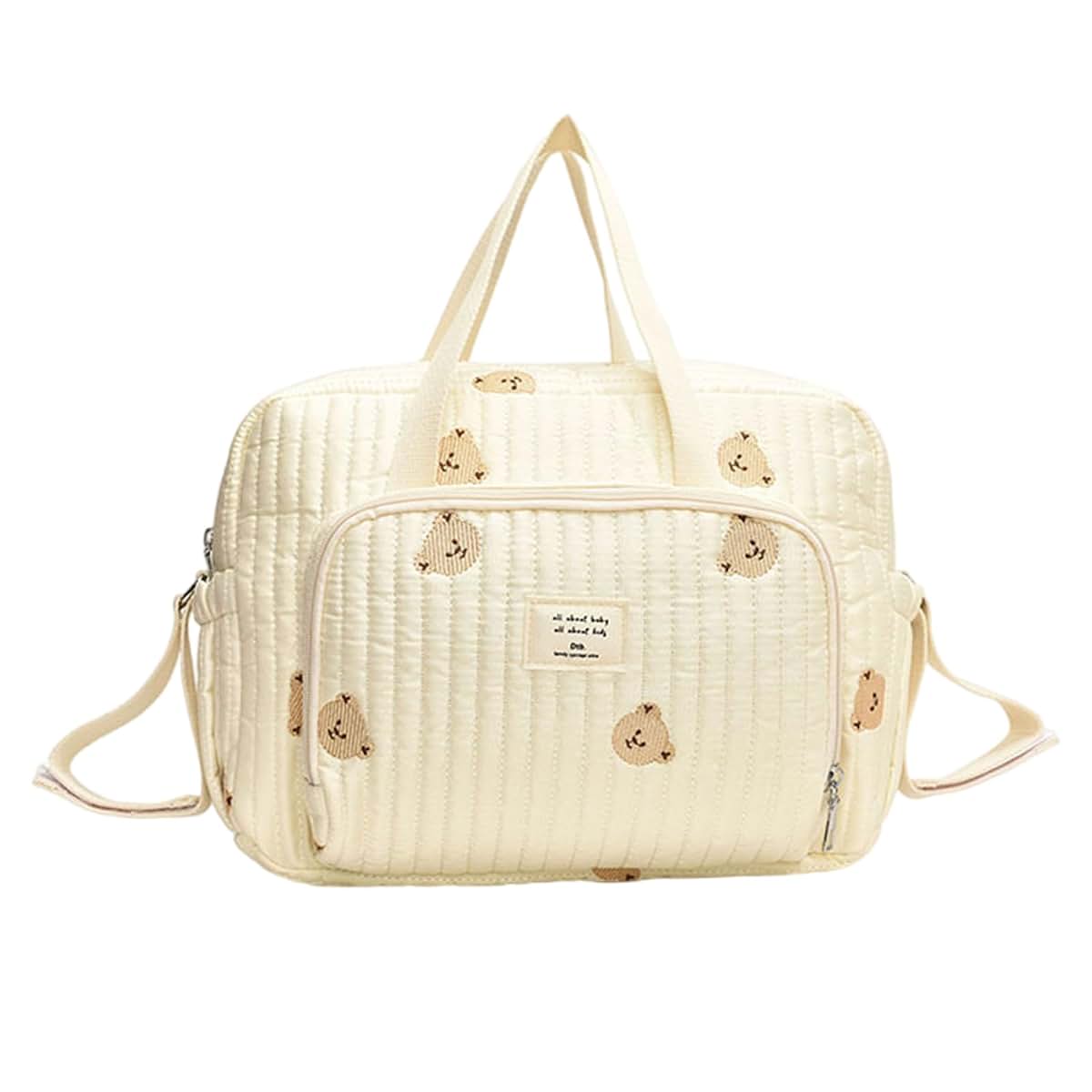 Ubxvamm Large Capacity Embroidered Mother Bag Fashionable Diaper Organiser Case for Baby Essential Product