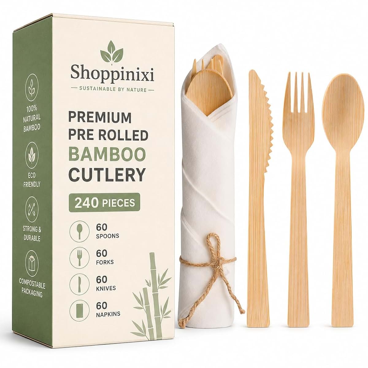 Shoppinixi Bamboo spoon/cutlery