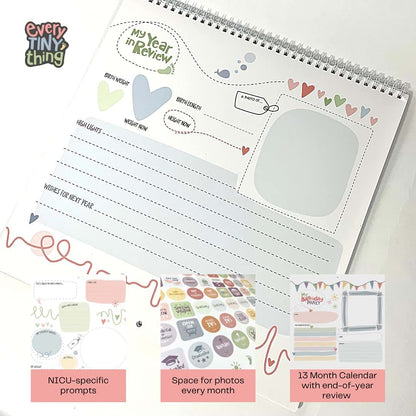 Every Tiny Thing My First Year - A NICU Baby Calendar with NICU Milestone Stickers to celebrate 365 days of precious (photo 2)