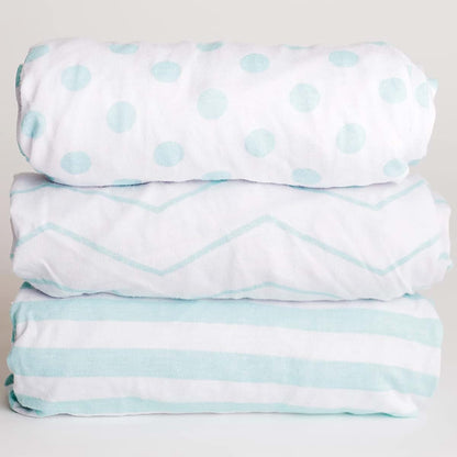 Nodnal Co. Fitted Bassinet Sheets Mint Set