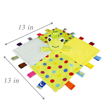 Inchant Toddler Taggy Security Blankets Soft Plushy Cuddle Bud Blankie, Green Frog (photo 2)