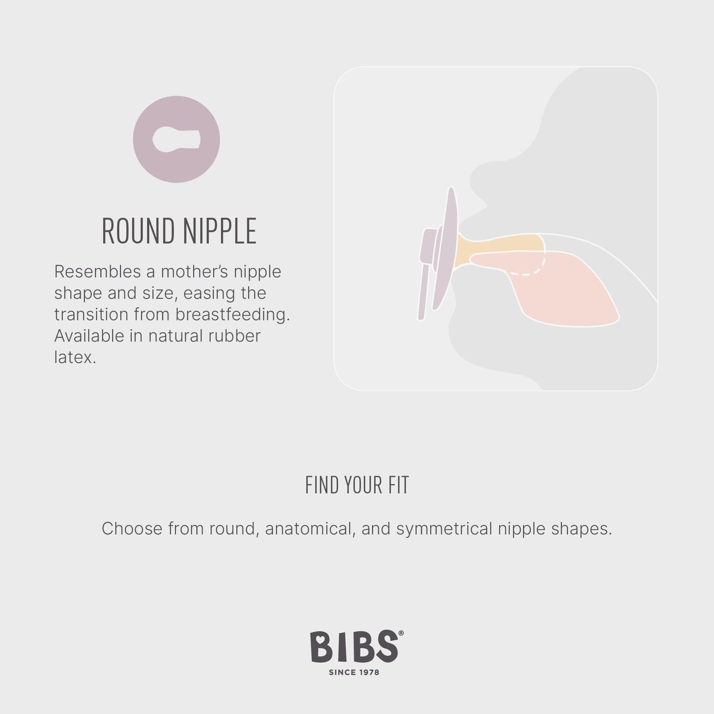 Bibs Pacifiers Colour Collection Natural Rubber Round Nipple