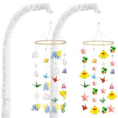 Tatuo Crib Mobile Arm Cover - White Fabric Accessory