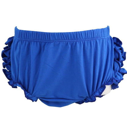 Wennikids Baby Girl's Cotton Shorts and Diaper Cover Bloomers, Medium Blue