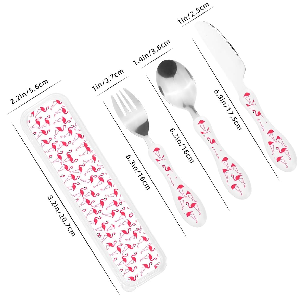ZhanMg Pink Flamingo Utensil Set
