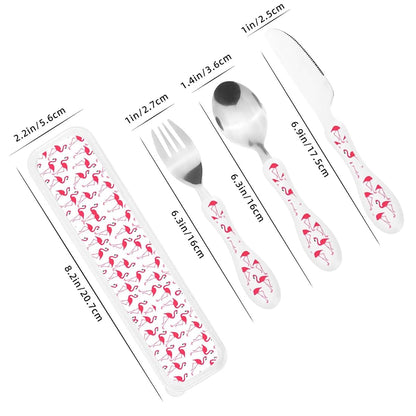 ZhanMg Pink Flamingo Utensil Set
