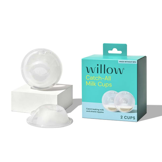 Willow Catch-All Milk Cups, 2-Pack Wearable Milk Collector for Nursing Moms