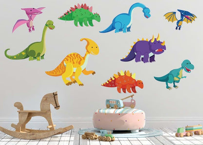 Dekosh Dinosaur Wall Decals for Nursery Decor | Peel & Stick Sticker Set