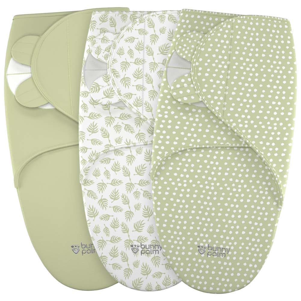 Bunny Palm Organic Cotton Swaddle Blanket Set With Matching Hat