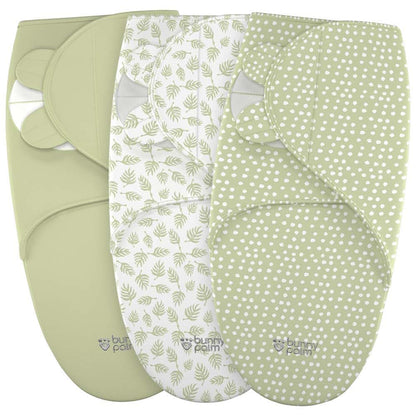 Bunny Palm Organic Cotton Swaddle Blanket Set With Matching Hat