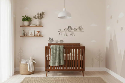 Presto Wall Decals Owl Wall Stickers In Taupe