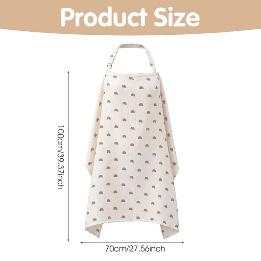 Fnanjwq Baby Nursing Scarf In Beige Cotton Muslin (photo 2)