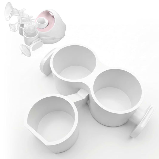 Bottle and Hose Holder for Spectra S1 Plus and S2 Plus Breast Pump, Square Hole, 3D Printed White PLA