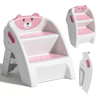 Toddler Step Stool for Potty Training and Bathrooms | Anti-Slip A-Frame Design