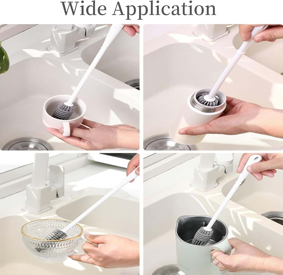 Donkabarie Water Bottle and Straw Cleaning Brush Set, White (photo 3)