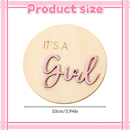 BabyOneStop It's a Girl Sign Wooden Plaque for Baby Room Decoration