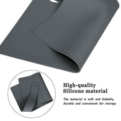 BabyOneStop High Chair Placemat For IKEA Antilop High Chair, Gray Silicone Tray Mat