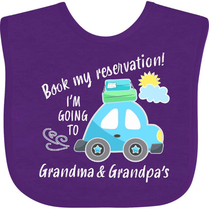 Inktastic Book My Reservation Baby Bib in Combed Cotton