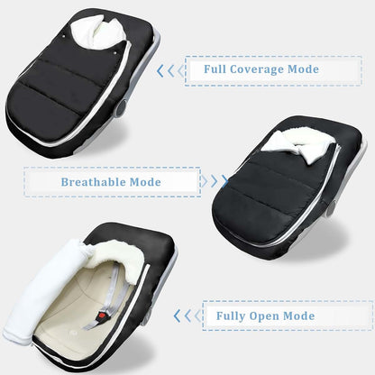Man Fai Sky Winter Baby Car Seat Cover - Black Universal Fit (photo 4)