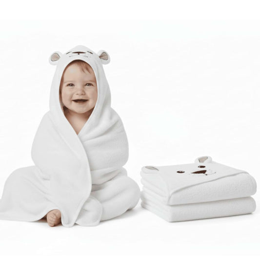 Milara Creations MILARA Hooded Baby Towel - 70% Rayon Derived from Bamboo, 30% Cotton - Baby Towel for Newborns - Soft