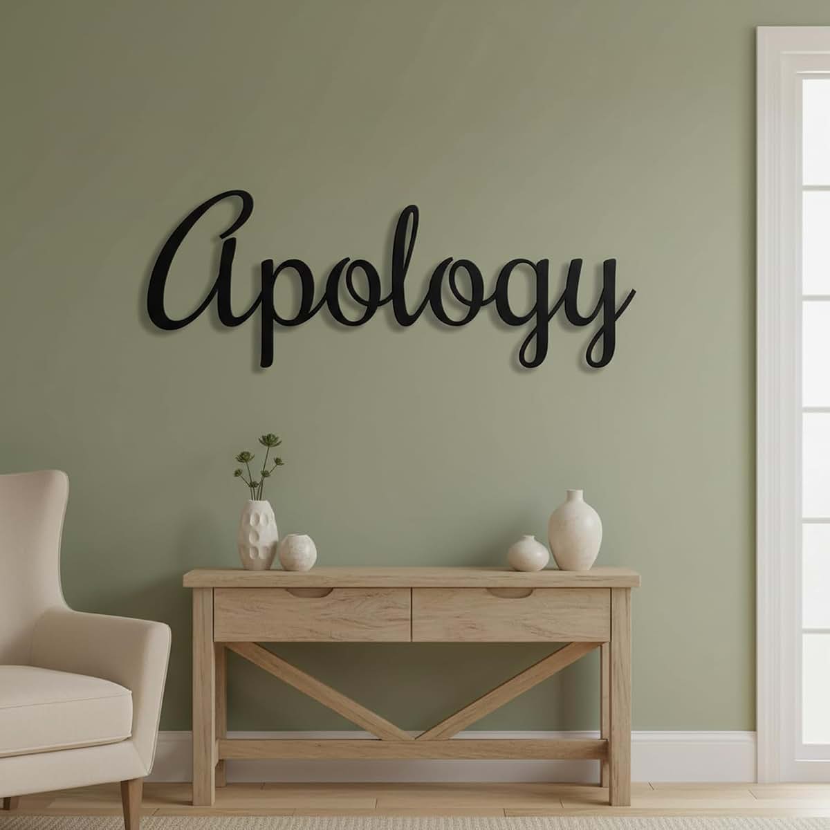 BabyOneStop Custom Metal Words Bold Modern Script Name Sign