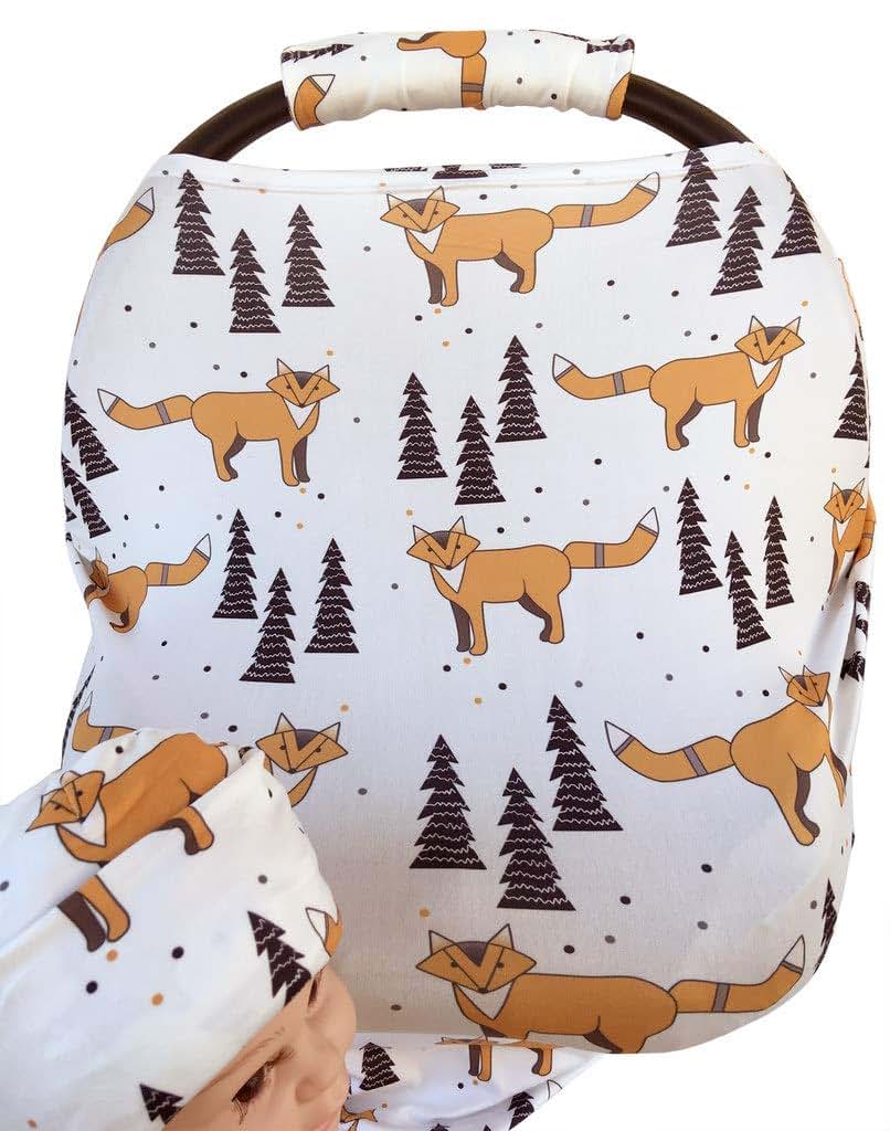 Rosy Kids Stretchy Infant Car Seat Canopy Cover Set