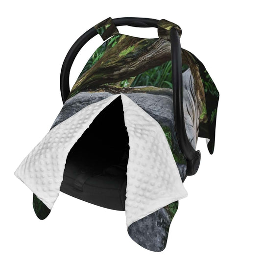 White Tiger Rest In Forest Baby Car Seat Canopy Cover Multi Use Nursing Cover