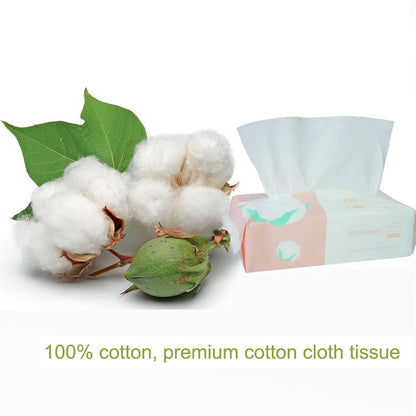 Careboree Dry Cotton Wipes for Baby and Household Cleansing
