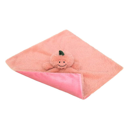 Doindute Baby Pink Pumpkin Soft Stuffed Animal Security Blanket, 14 Inch Plush Lovey for Newborns and Toddlers