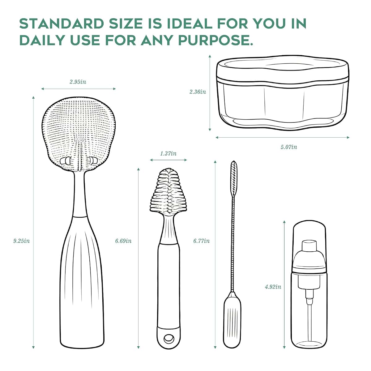 All-in-One Silicone Bottle Cleaning Kit for Bottles, Nipples & Pumps