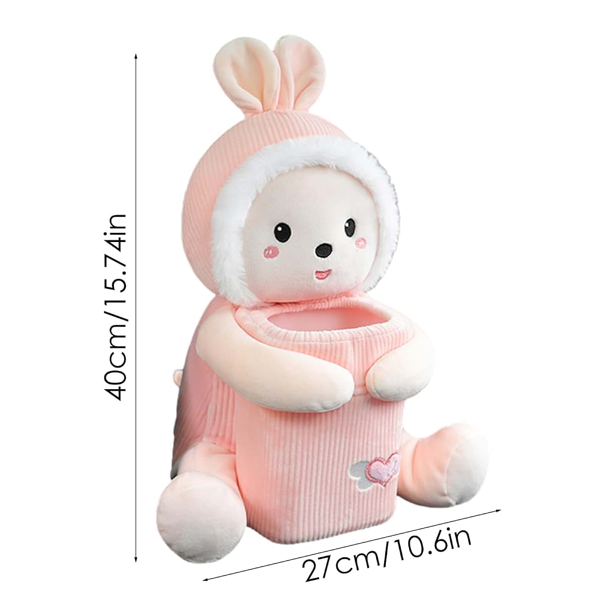 Erice 2-in-1 Car Trash Can And Tissue Box - Rabbit Design (photo 2)