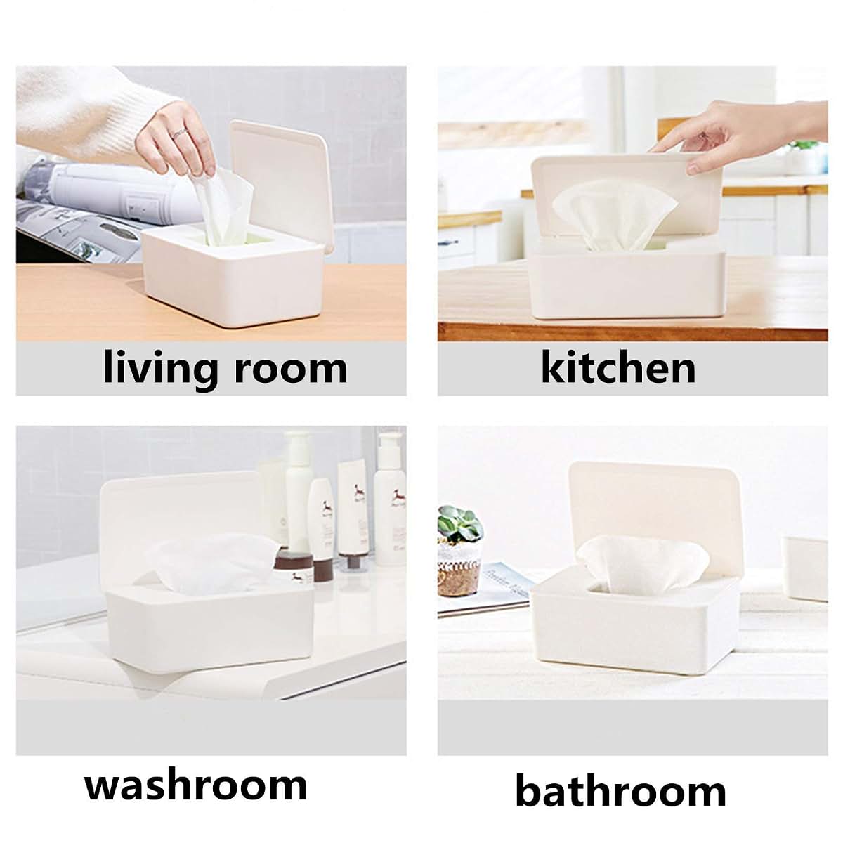 DEF Wipes Dispenser, Polypropylene Baby Wipes Case Sealed Keeps Wet Tissue Fresh Flushable Case Holders Easy Open and (photo 2)