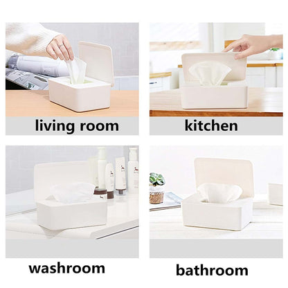 DEF Wipes Dispenser, Polypropylene Baby Wipes Case Sealed Keeps Wet Tissue Fresh Flushable Case Holders Easy Open and (photo 2)