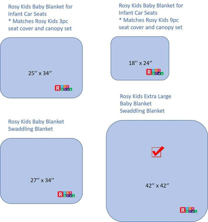Rosy Kids Ultra Soft Breathable Double Layer Baby Receiving Blanket, Swaddle Blanket for Baby Girl and Baby Boy (photo 3)