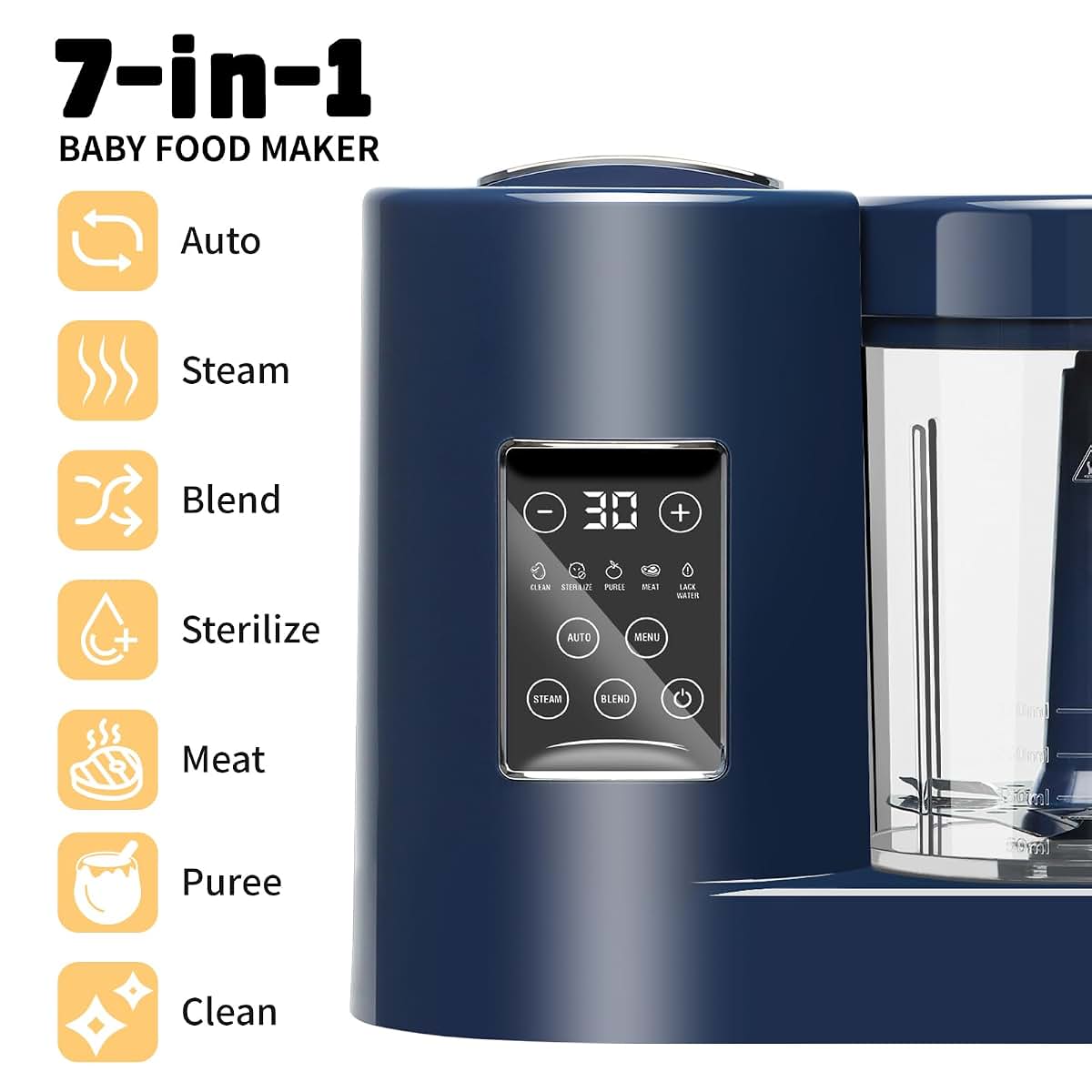 CuddleeBaby Baby Food Maker With Touch Screen Control In Blue (photo 2)