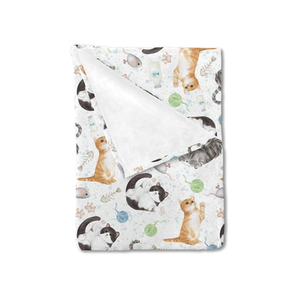 Hwmmbh Cute Cats Paws Flannel Swaddle Blanket, 30x40 Inches