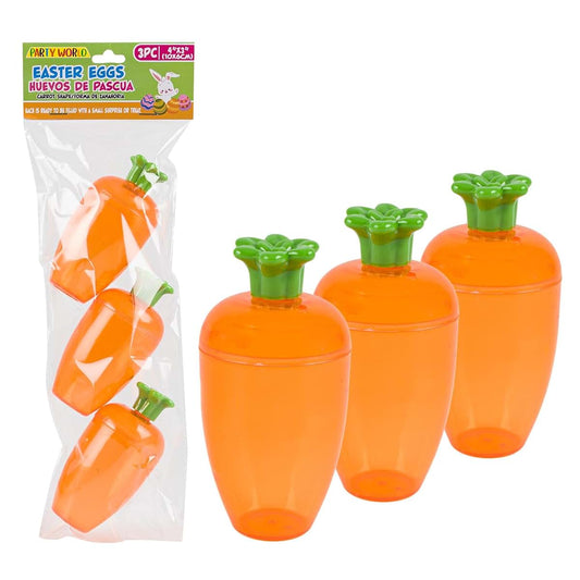 Target Darts 3-Piece Carrot-Shaped Easter Fillable Container Set, Orange