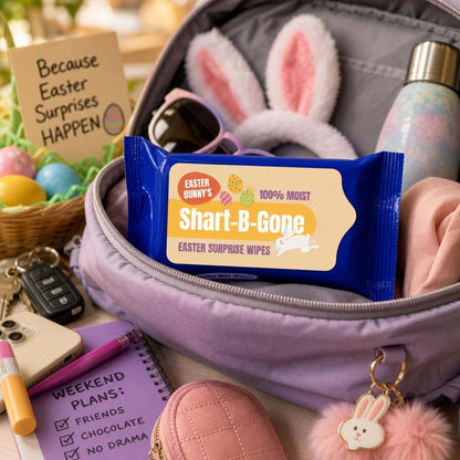 Gears Out Easter Bunny Shart-B-Gone Moist Wipes, 15 Count (photo 3)