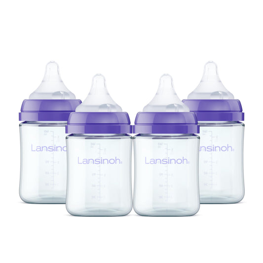 Lansinoh Anti-Colic Glass Baby Bottles 5oz 4pk
