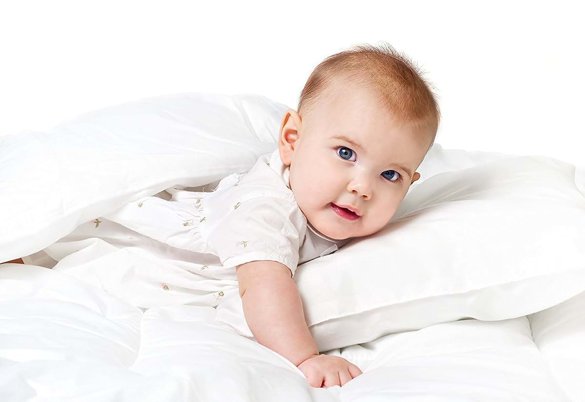 DownTown Company Alpine Down Alternative Comforter, Crib Size, 100% Cotton Cover, White