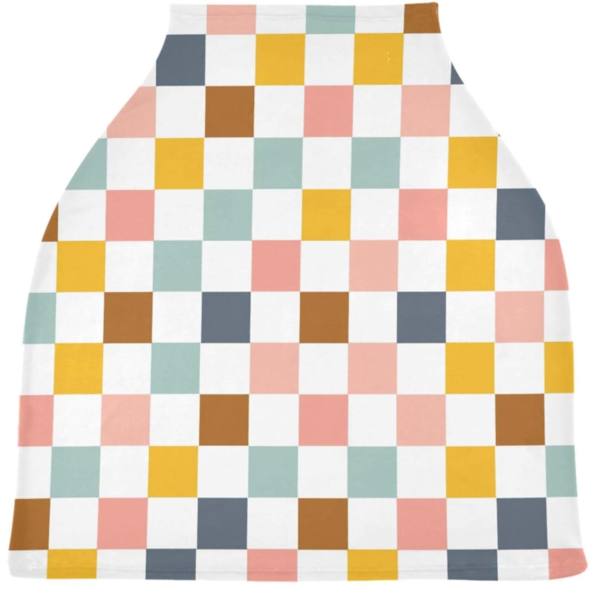 Lancerry Geometric Checkered Baby Car Seat Covers, Stretchable Polyester Spandex