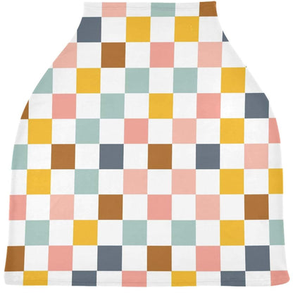 Lancerry Geometric Checkered Baby Car Seat Covers, Stretchable Polyester Spandex