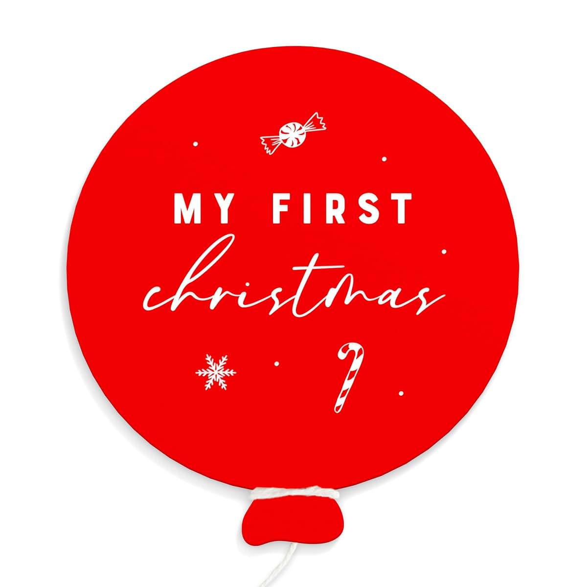 The Cotton & Canvas Co. My First Christmas Balloon Acrylic Milestone Card
