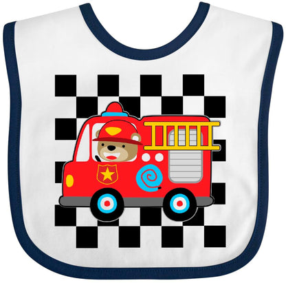 Inktastic Fire Truck Firefighter Bib
