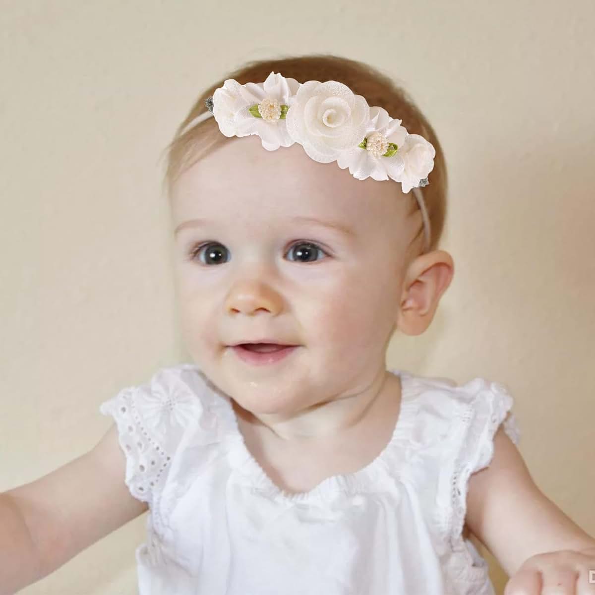 BabyOneStop Flower Headband Set for Newborn and Toddler Girls