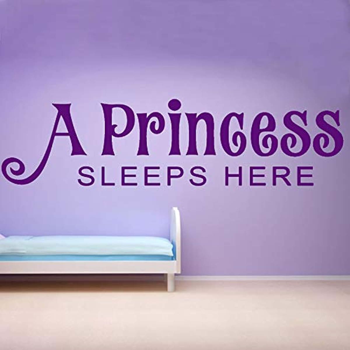 Art Sticker USA Decals A Princess Sleeps Here Removable Wall Decal