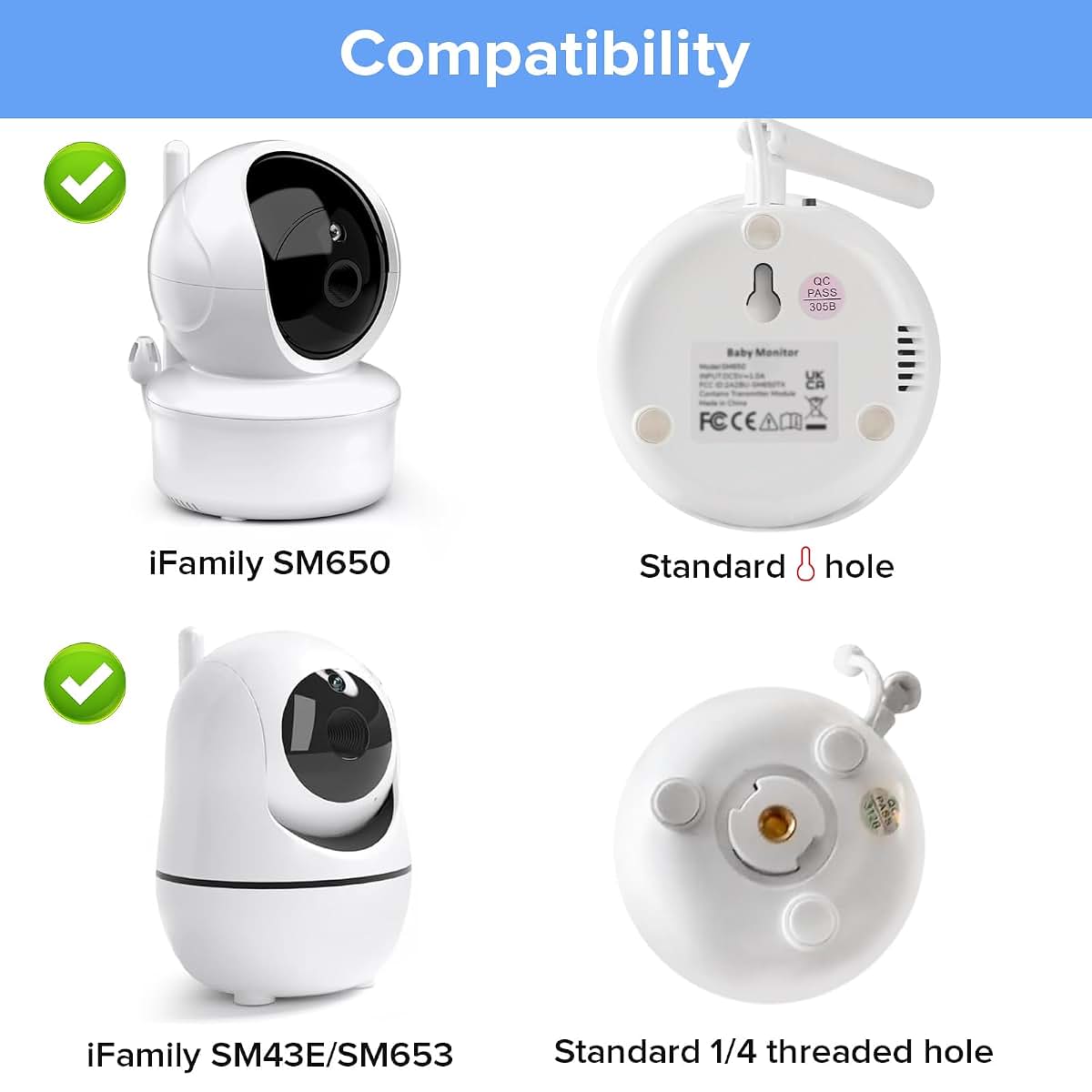 Wochel Adhesive Baby Monitor Mount