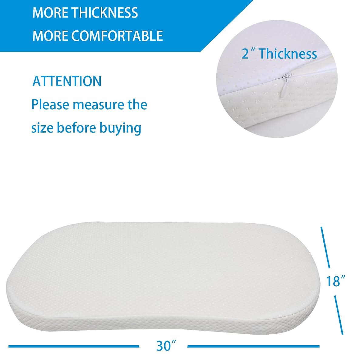 Mecc Bassinet Mattress with Breathable Cover and Water-Resistant Lining